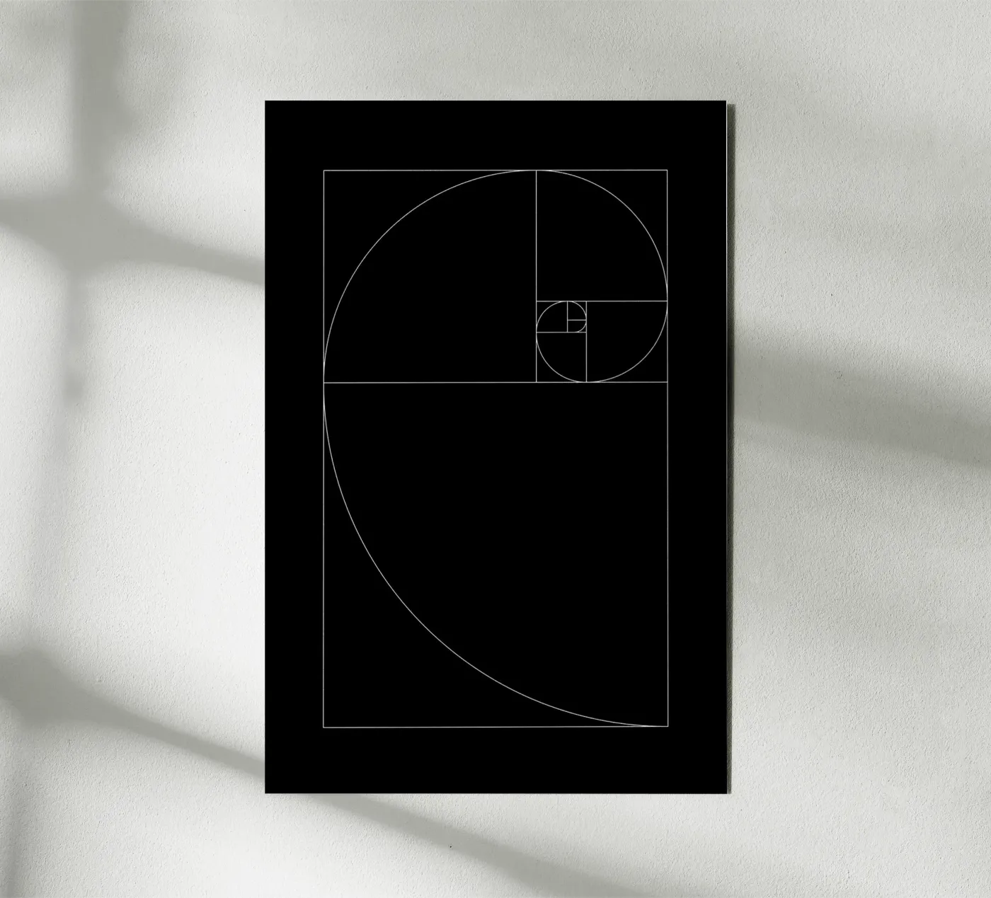 Fibonacci black forex plate by Apolo Prints