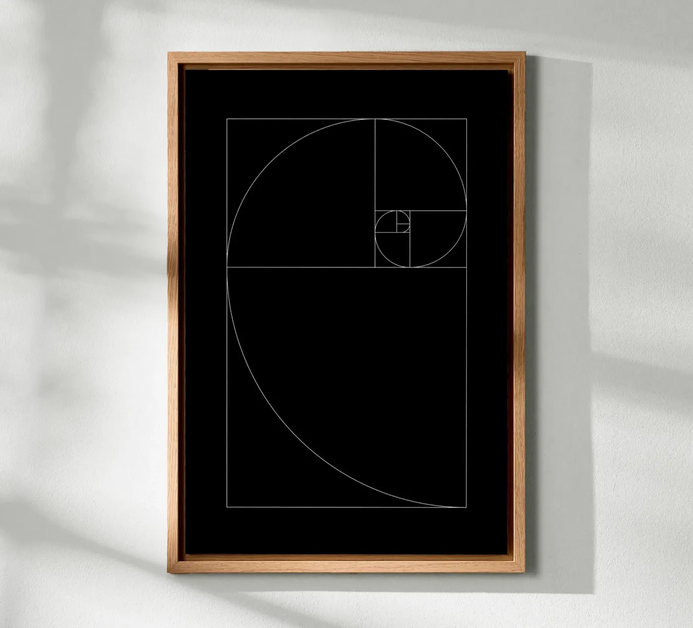 Fibonacci black tela da Apolo Prints