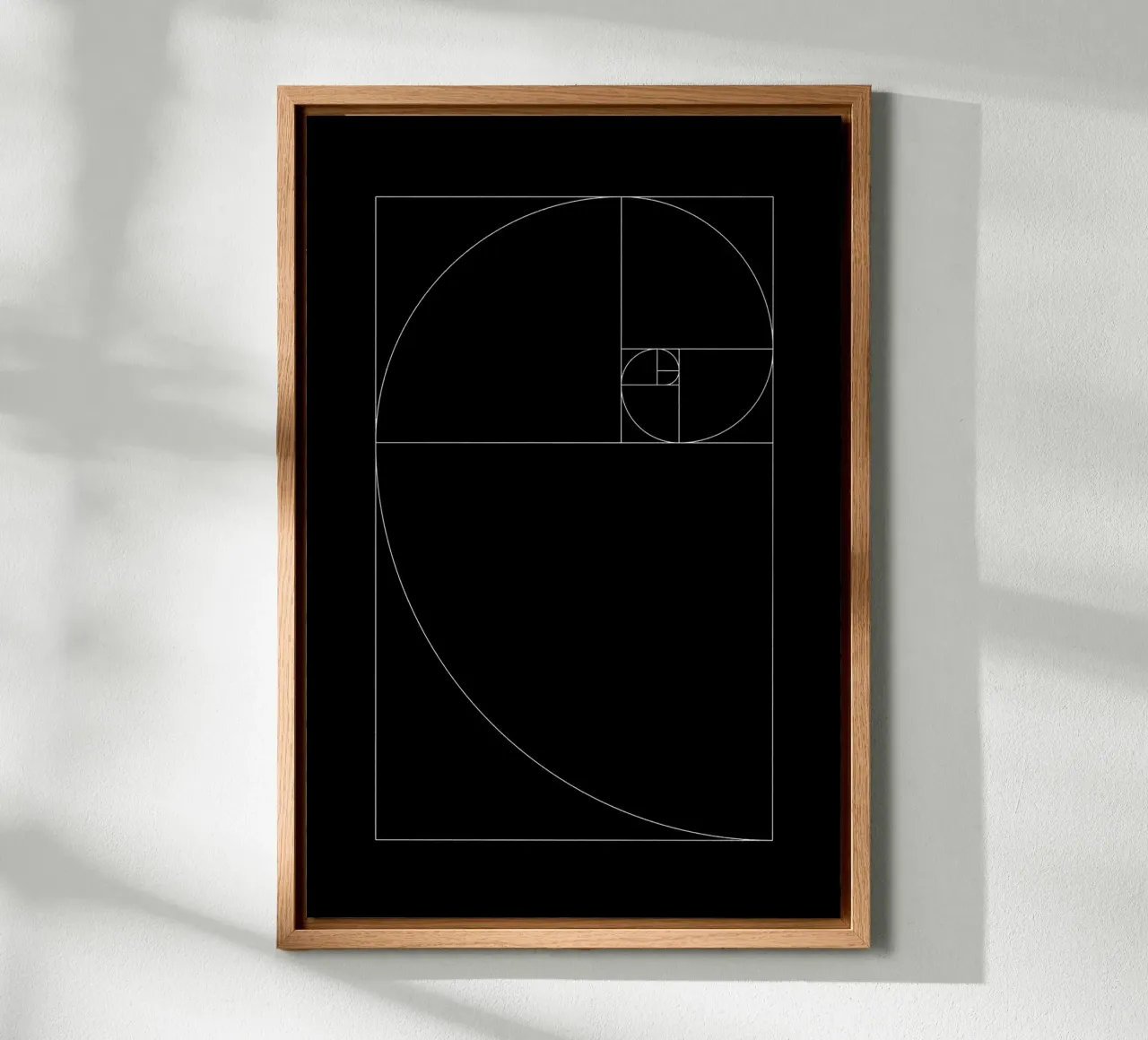 Fibonacci black tela da apoloprints
