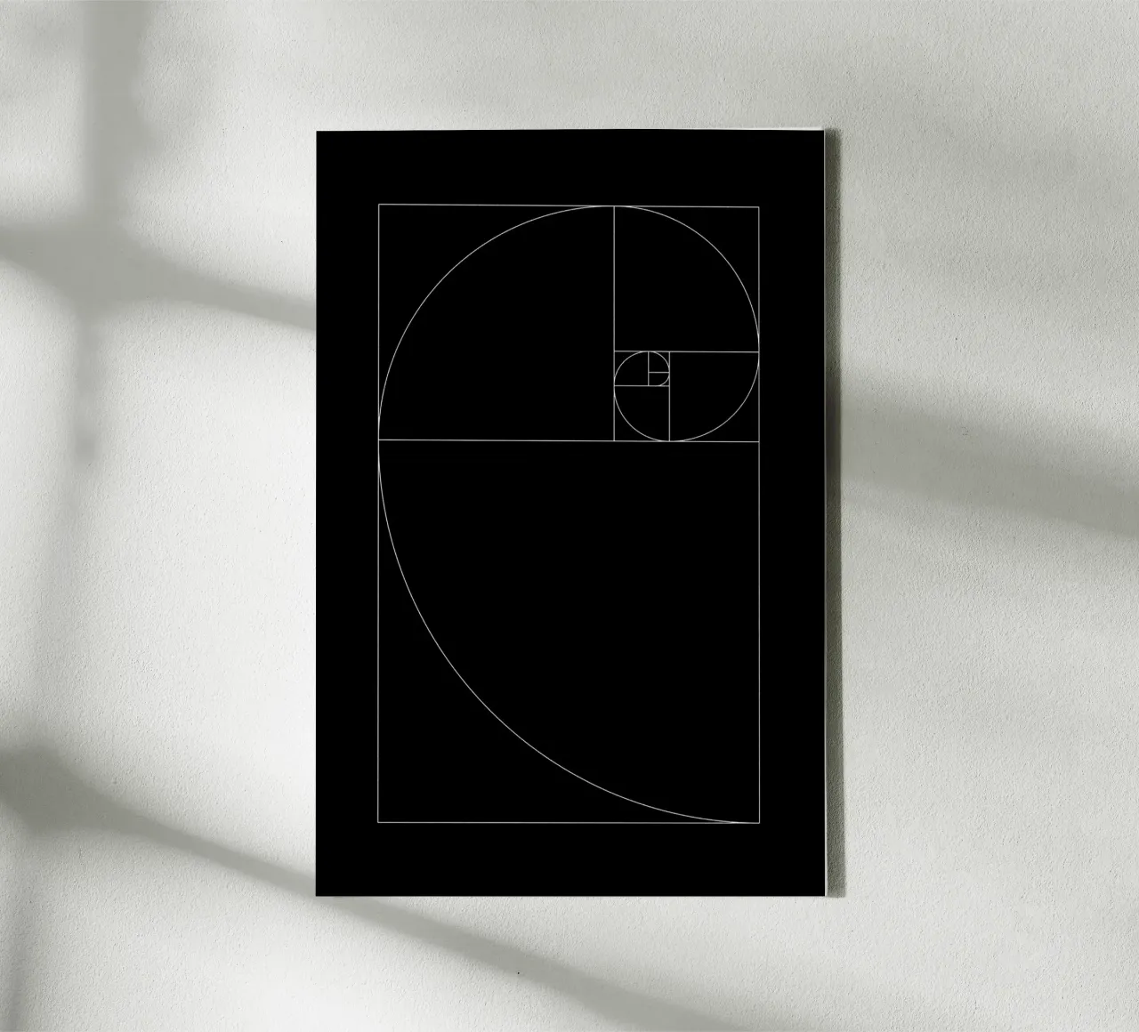 Fibonacci black tela da apoloprints