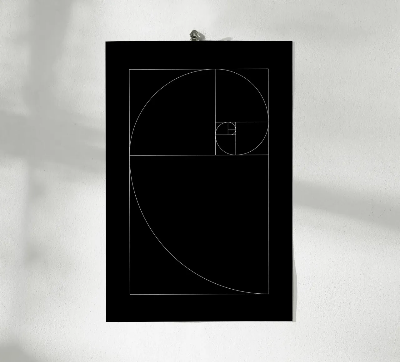 Fibonacci black poster da apoloprints