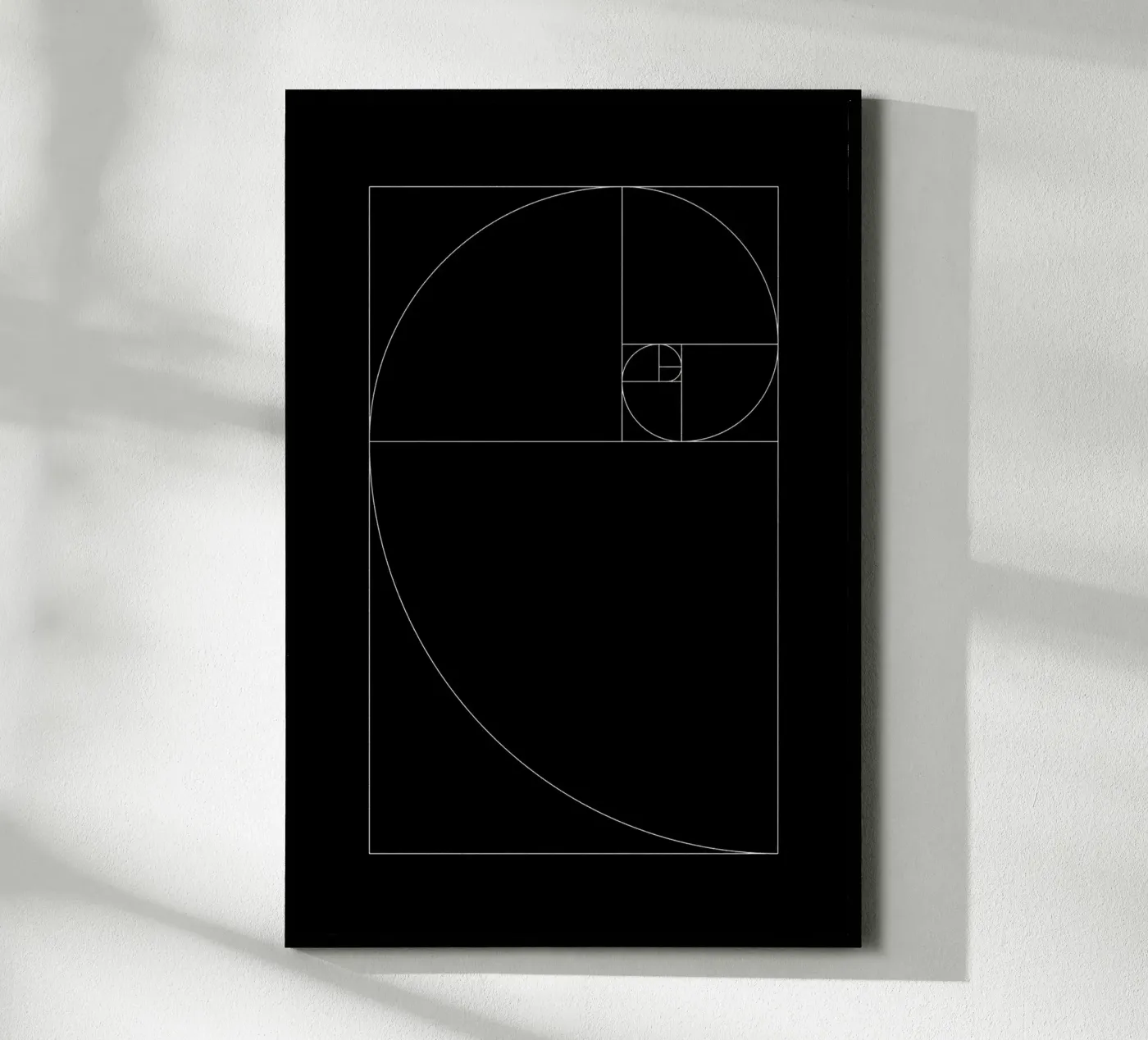 Fibonacci black poster da Apolo Prints
