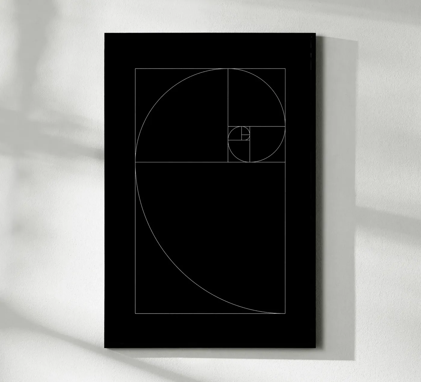 Fibonacci black poster van Apolo Prints