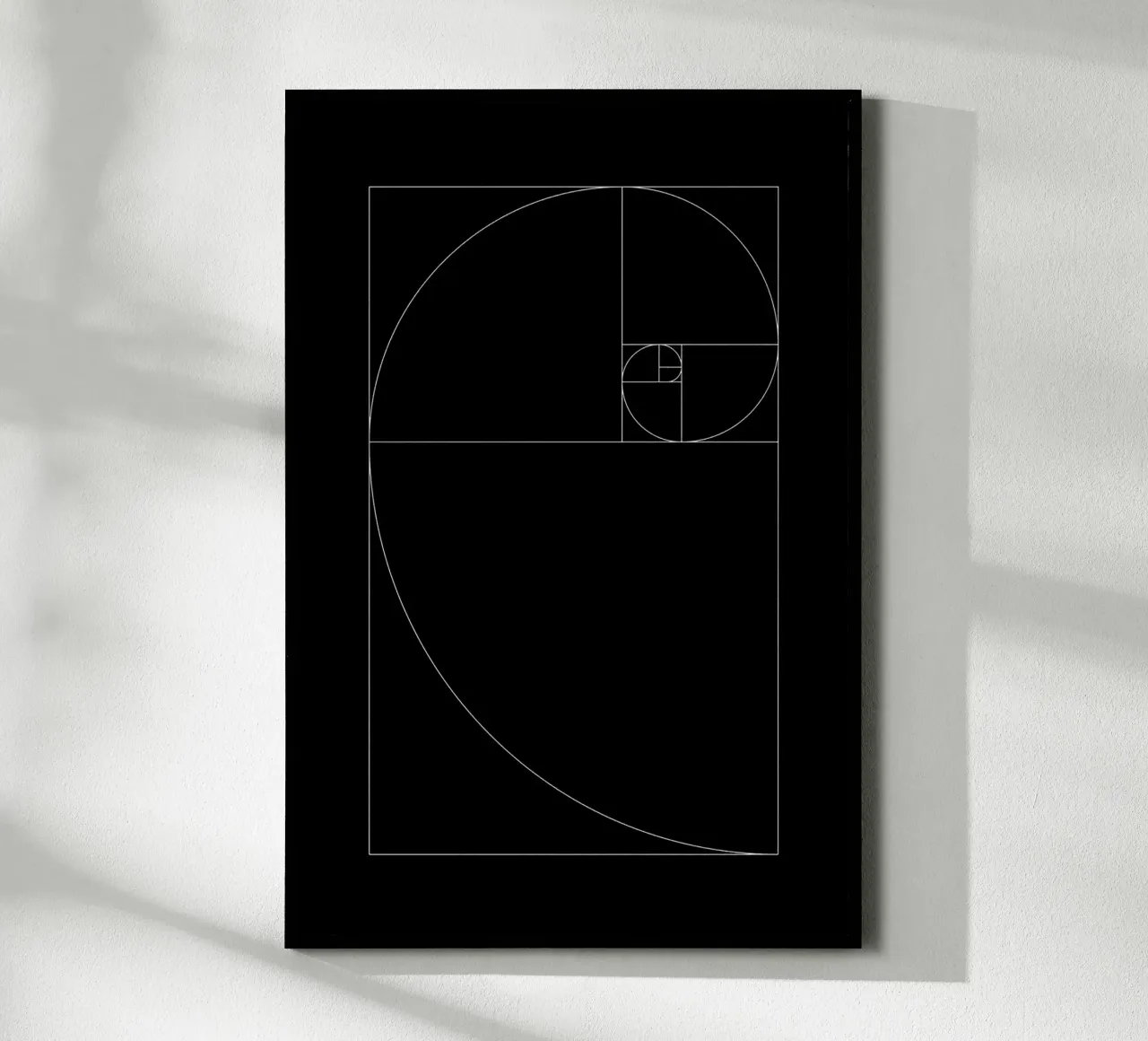 Fibonacci black poster da apoloprints