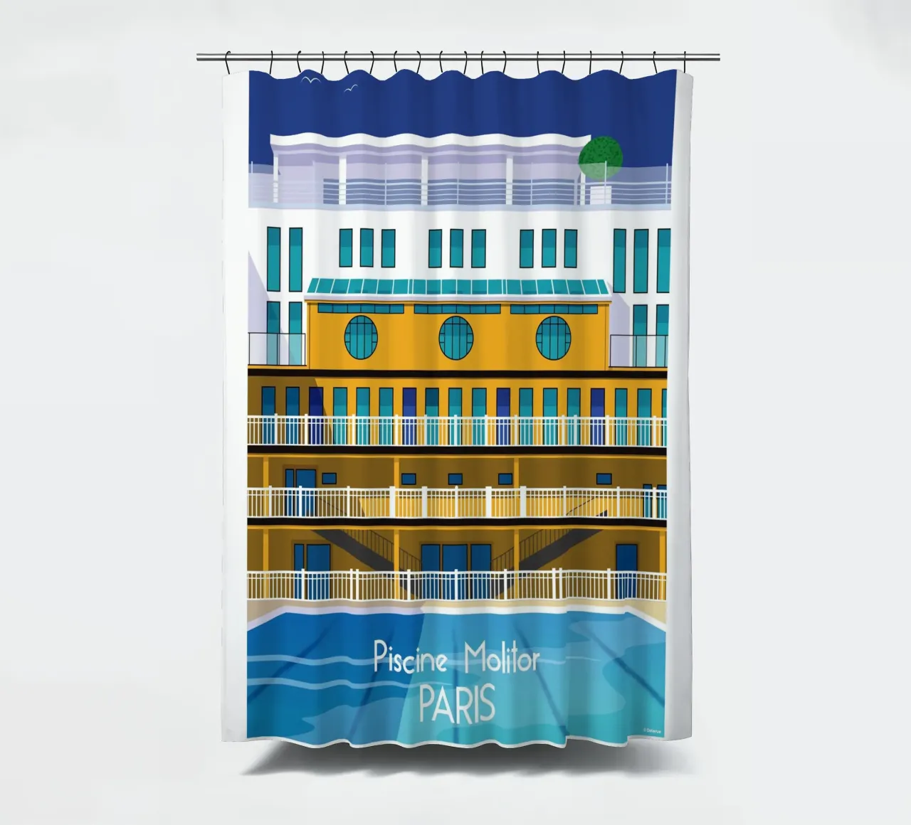Paris Piscine Molitor tenda da doccia da Raphaël Delerue