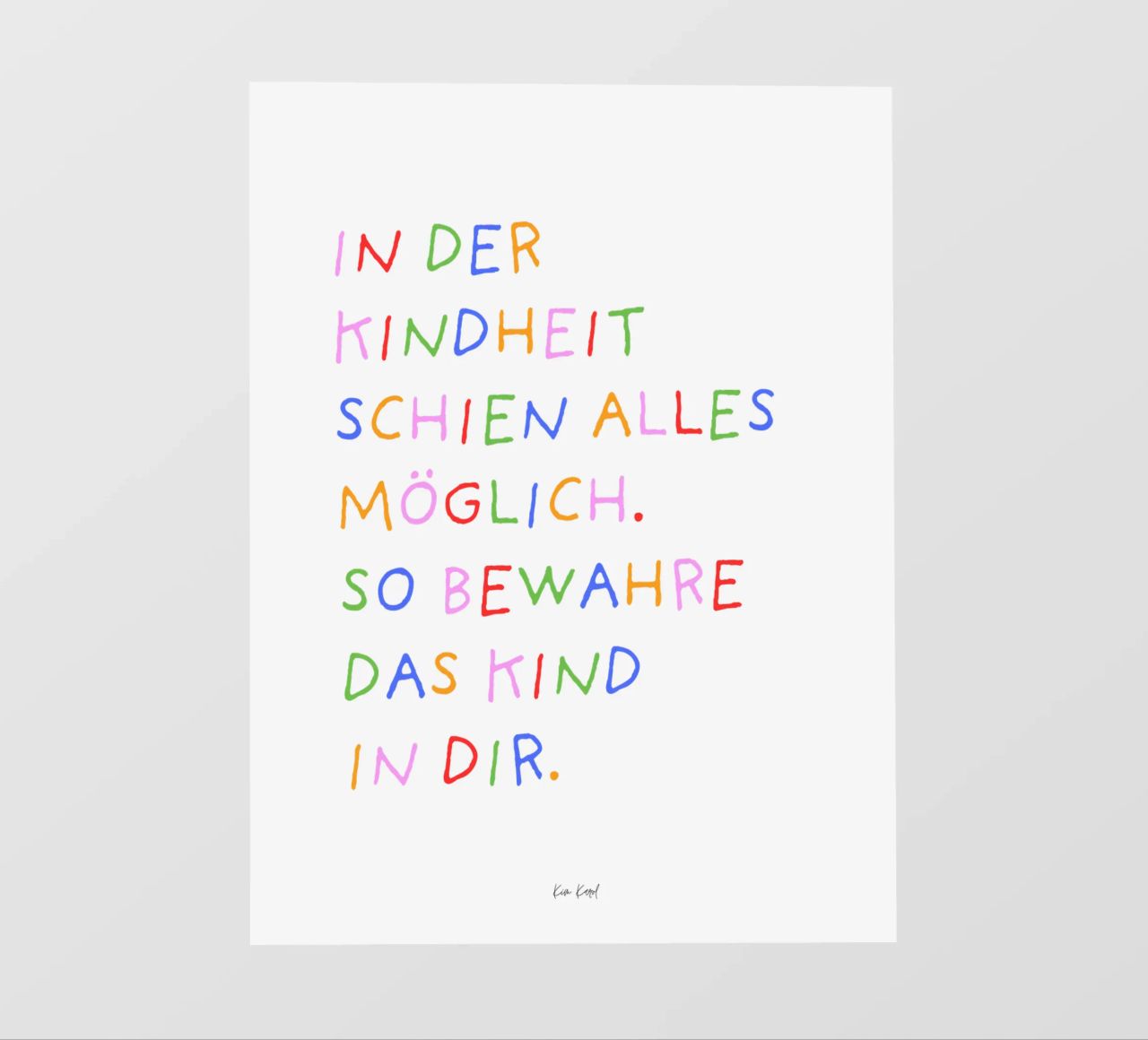 Bewahre das Kind in dir telo in pvc da Ohkimiko