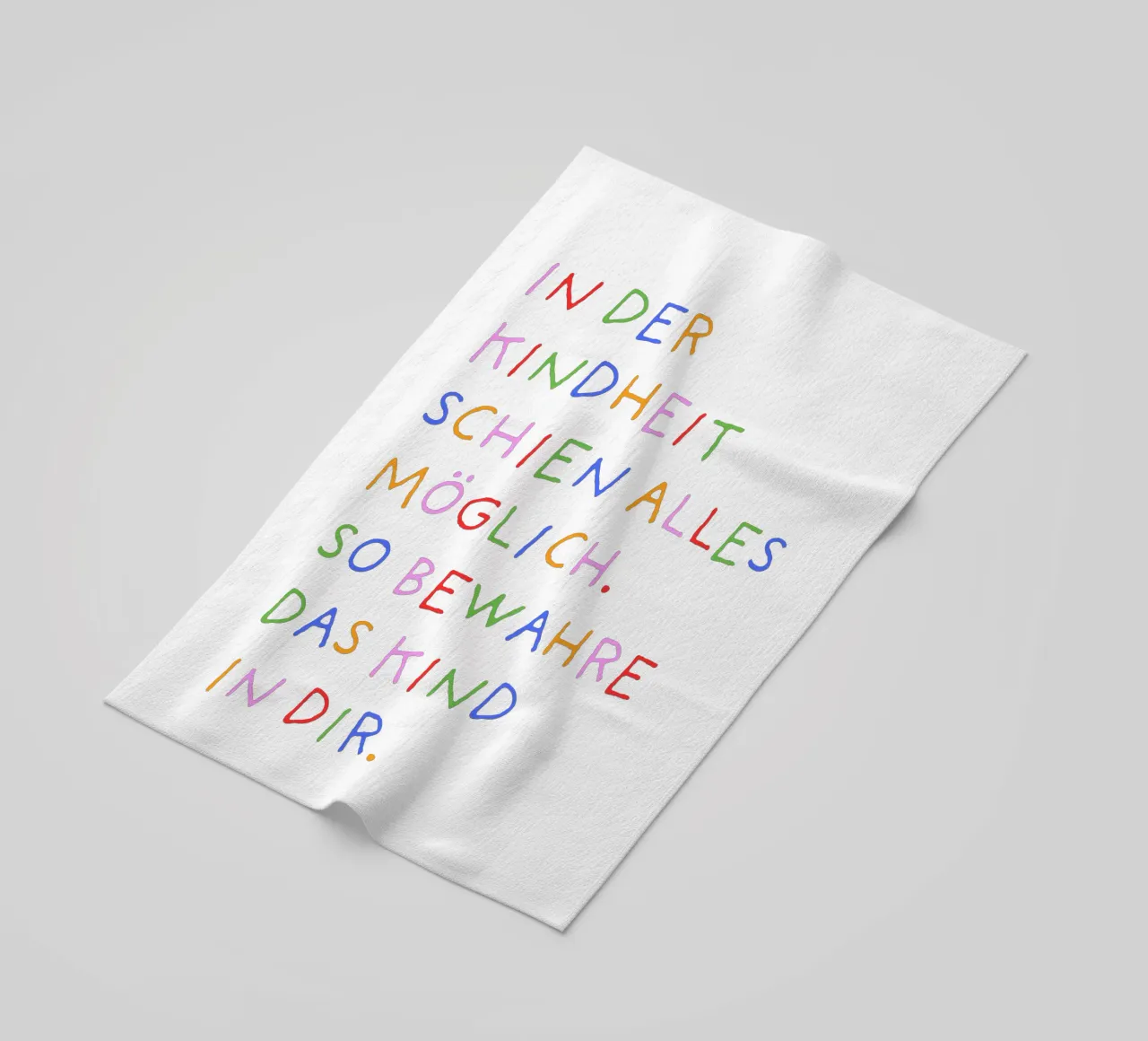 Bewahre das Kind in dir beach towel by Ohkimiko