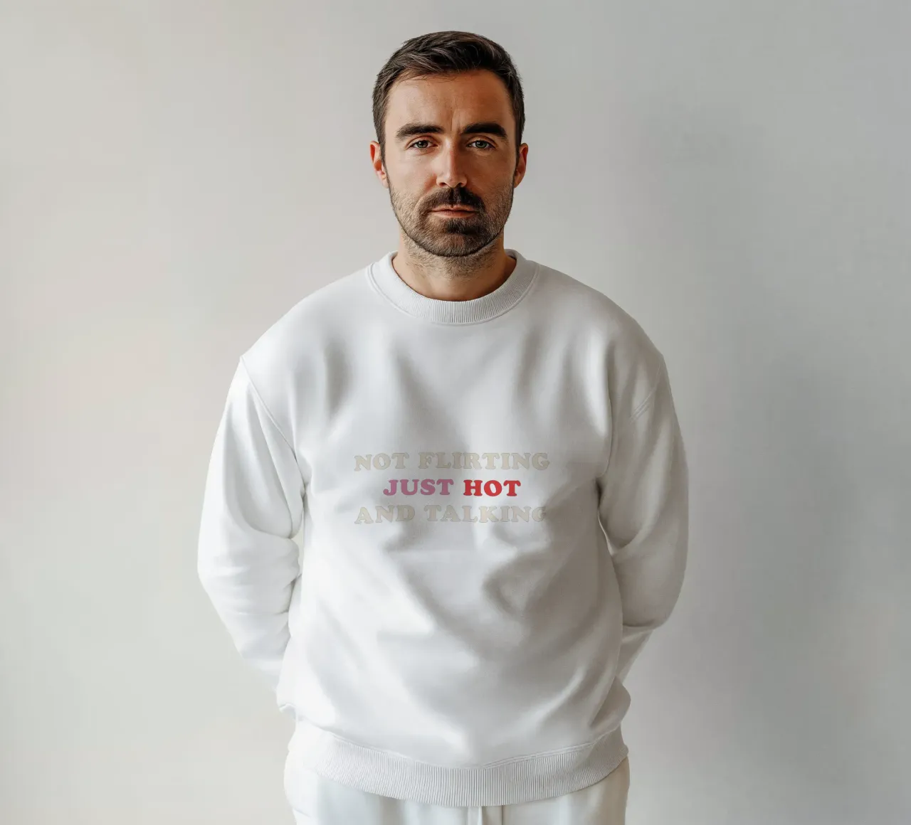 NOT FLIRTING JUST HOT AND TALKING sudadera de edsonramosart