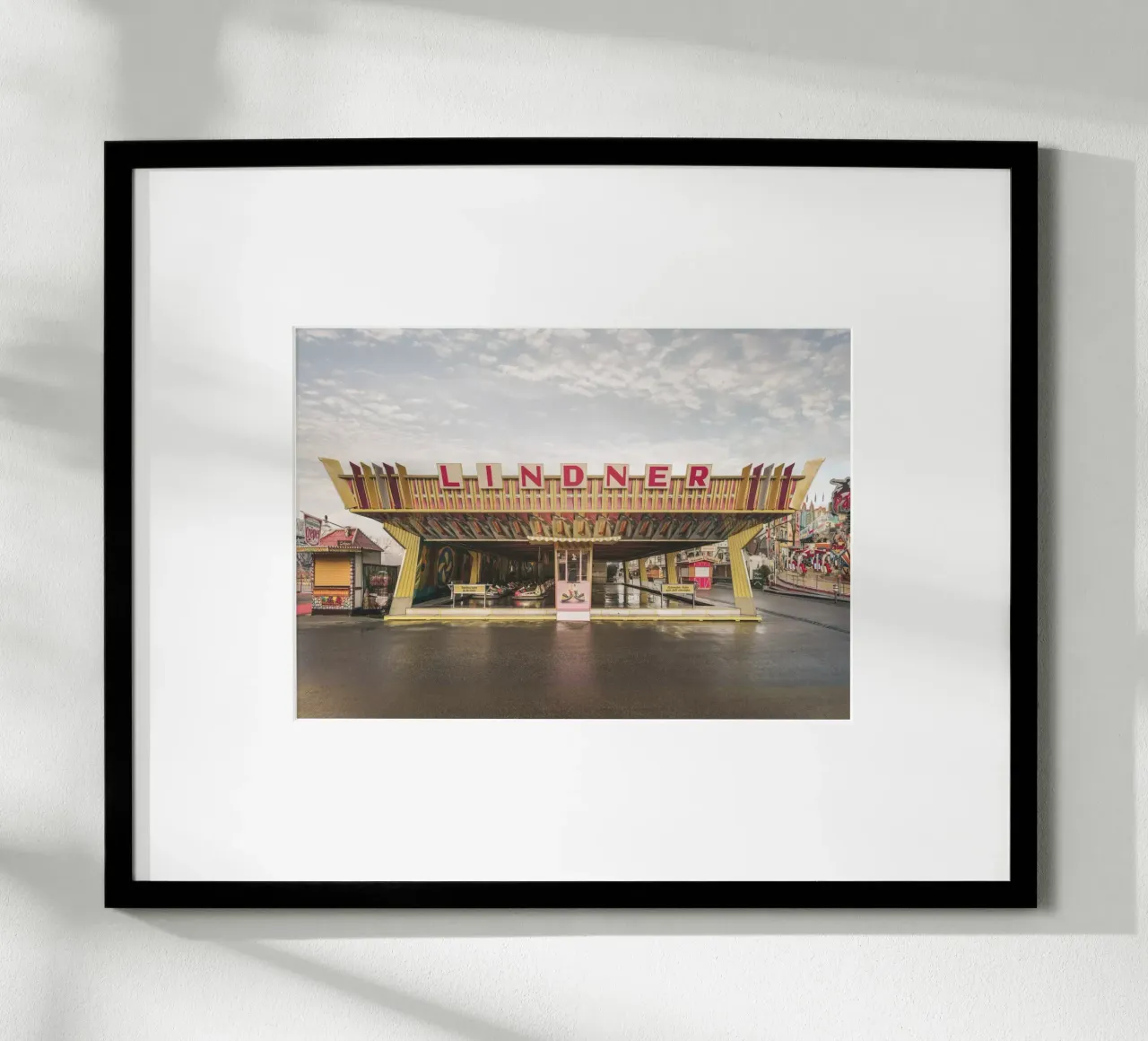 Mania Bumper Cars 1 Lindner (Germany) poster with wooden frame by Mania Print Collection