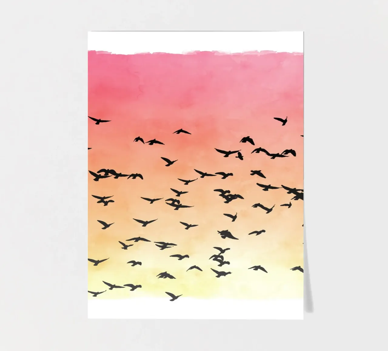 Sunset with birds Stickerbogen von apoloprints