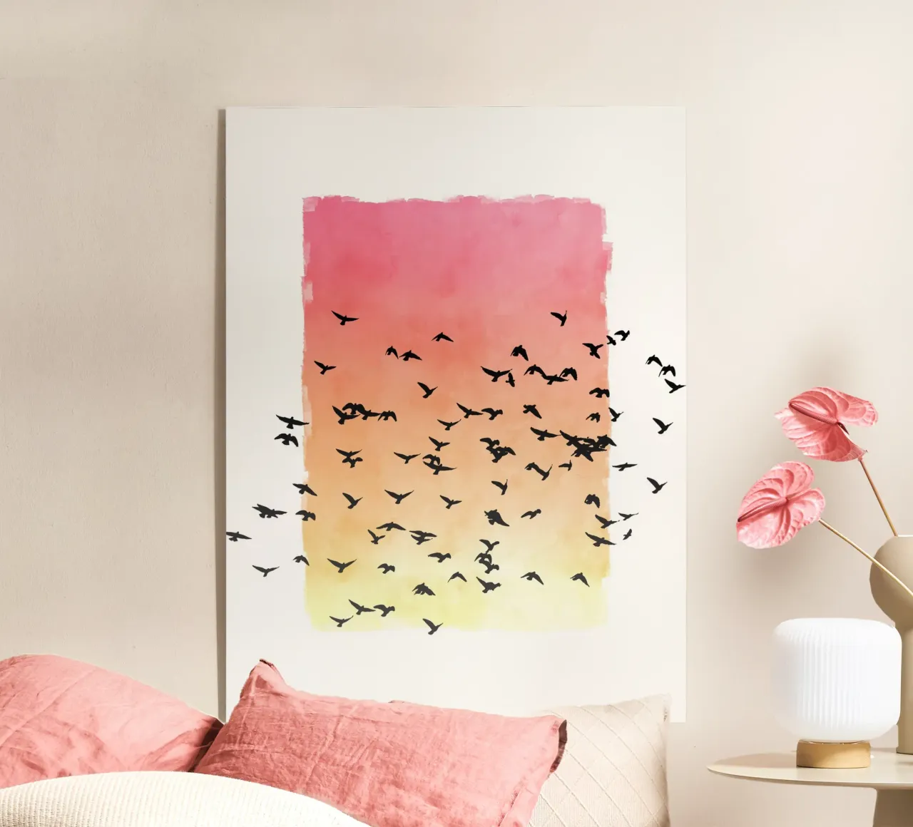 Sunset with birds plexiglass da apoloprints