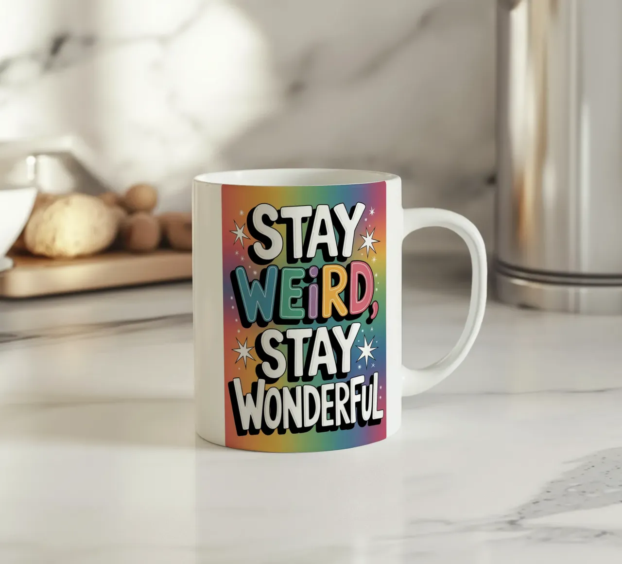 BLEIB SELTSAM, BLEIB WUNDERBAR Keramik Tasse von logic