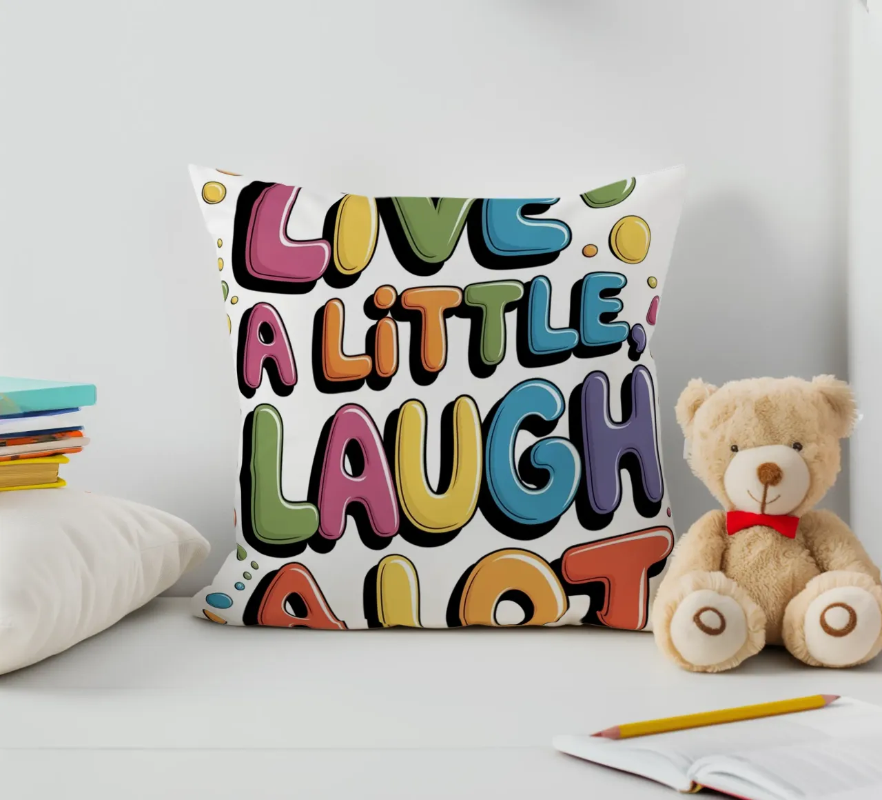 VIVERE UN PO', RIDERE MOLTO cuscino da logic