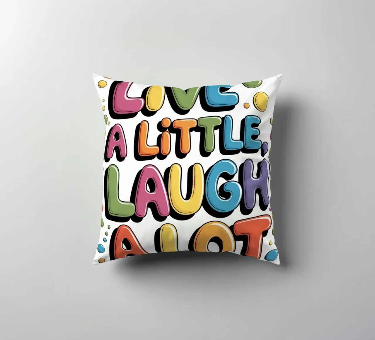 VIVERE UN PO', RIDERE MOLTO cuscino da logic
