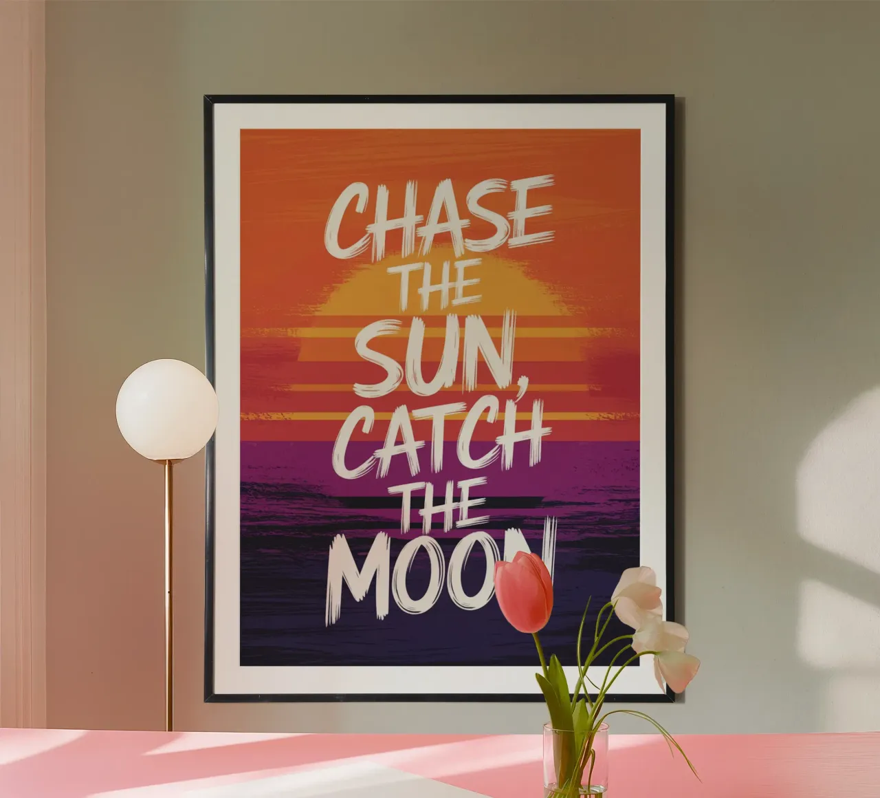 CHASSEZ LE SOLEIL, ATTRAPEZ LA LUNE poster de logic