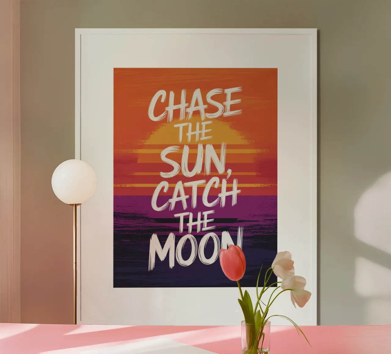 CHASSEZ LE SOLEIL, ATTRAPEZ LA LUNE poster de logic
