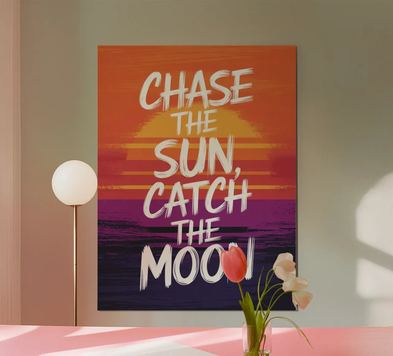 CHASSEZ LE SOLEIL, ATTRAPEZ LA LUNE poster de logic
