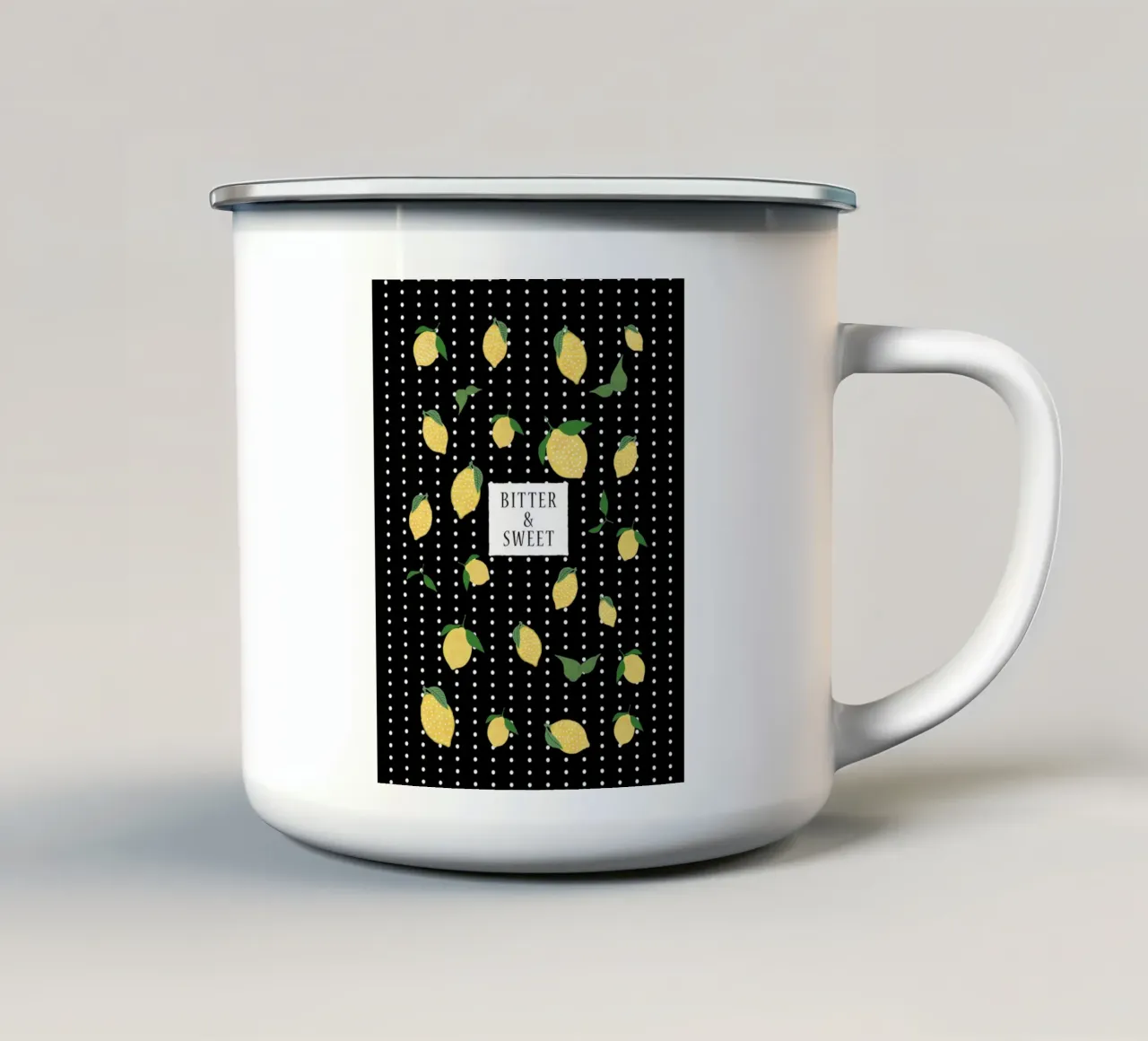BITTER & SWEET tazza in smalto da natural neutral