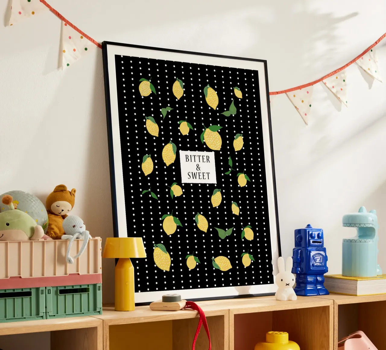 BITTER & SWEET poster con telaio in alluminio da natural neutral