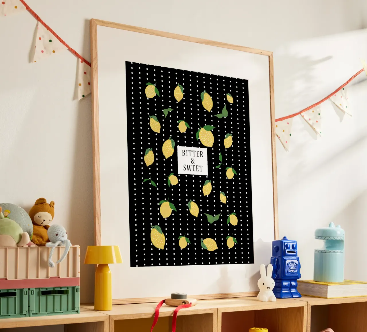 BITTER & SWEET poster con telaio in alluminio da natural neutral
