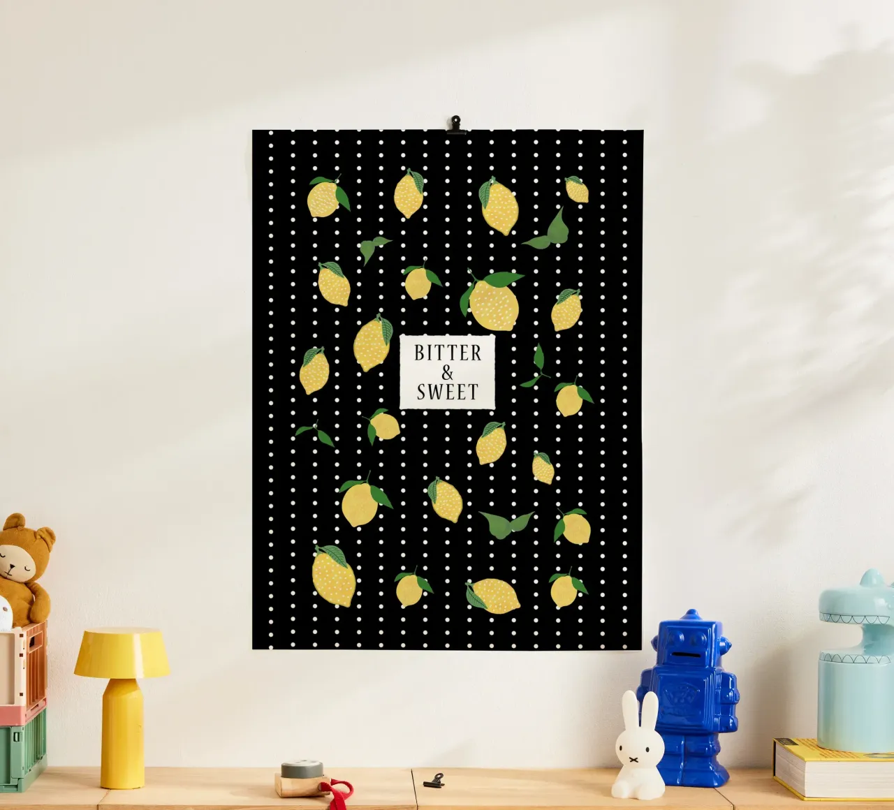BITTER & SWEET poster con telaio in alluminio da natural neutral