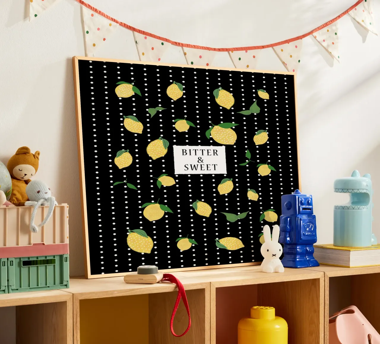 BITTER & SWEET poster con telaio in alluminio da natural neutral