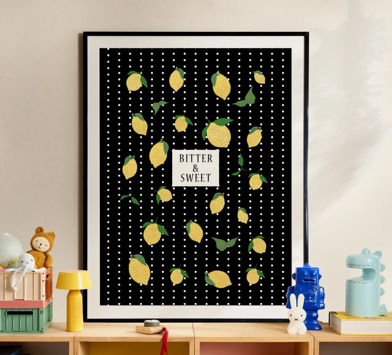 BITTER & SWEET poster con telaio in alluminio da natural neutral