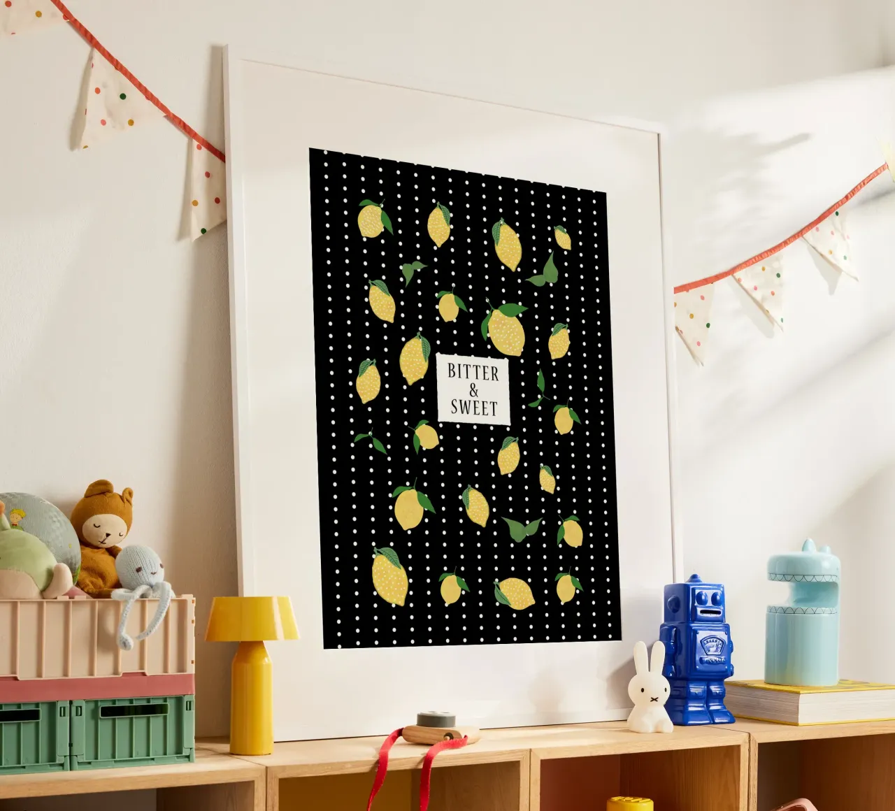 BITTER & SWEET poster con telaio in alluminio da natural neutral