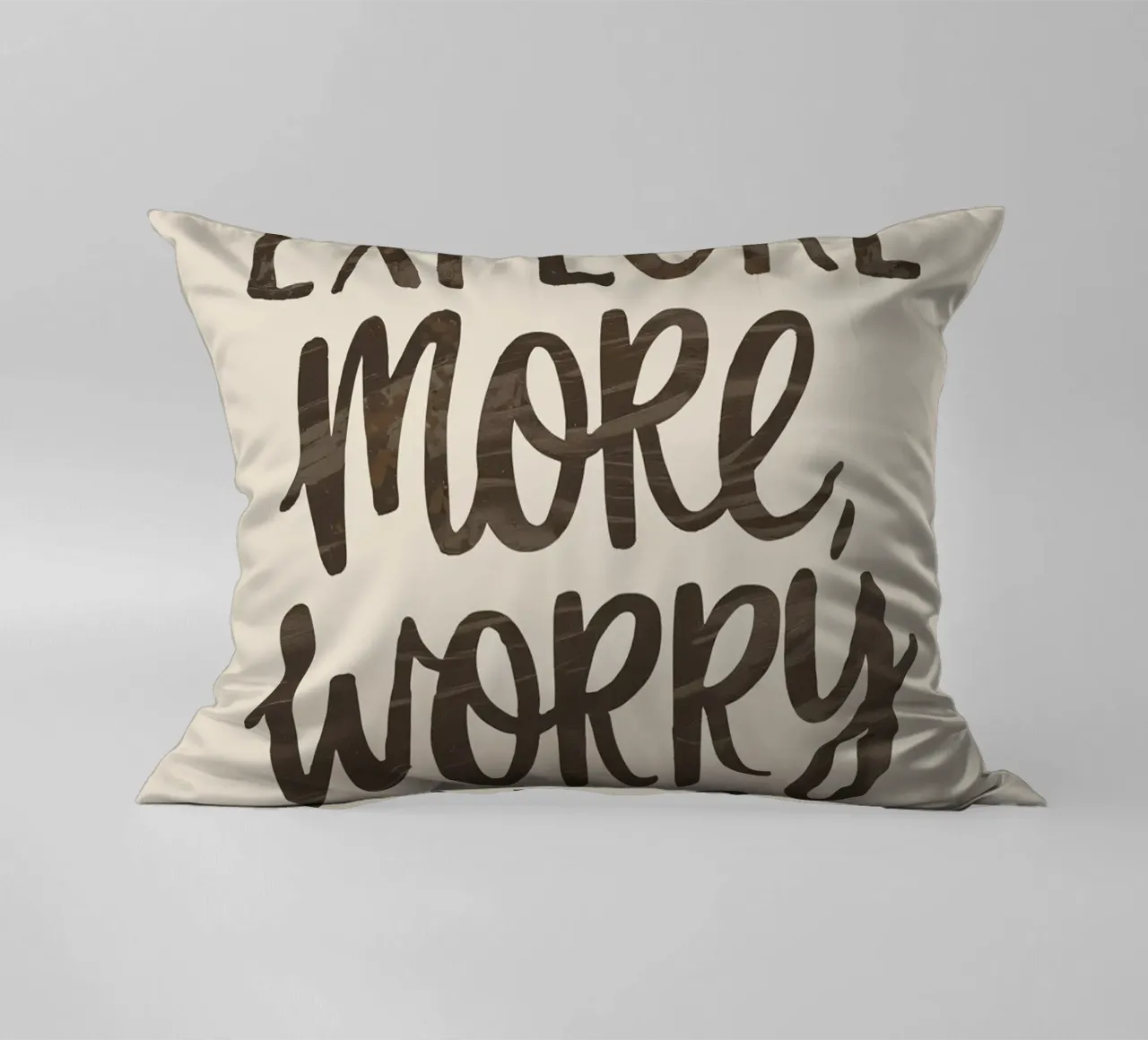 ESPLORARE DI PIÙ, PREOCCUPARSI DI MENO cuscino da logic