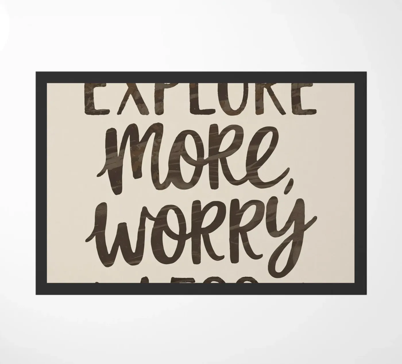 EXPLORE MORE, WORRY LESS doormat by logic