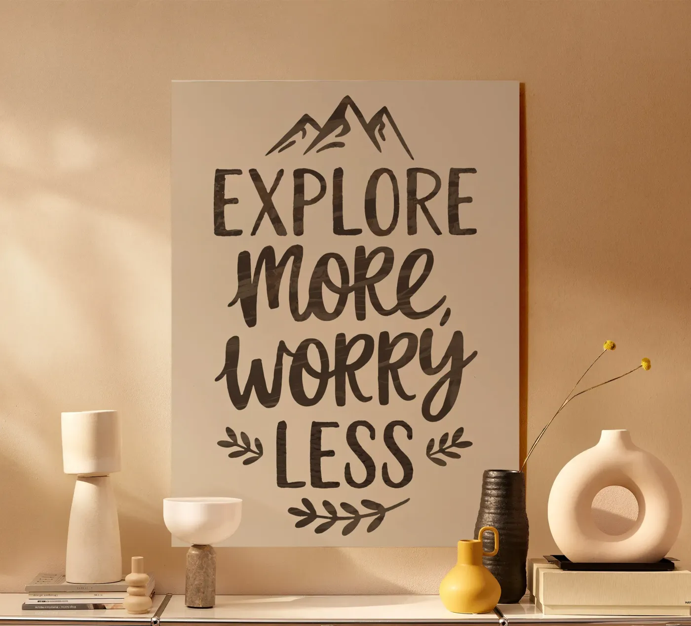 EXPLORE MORE, WORRY LESS plexiglass da logic