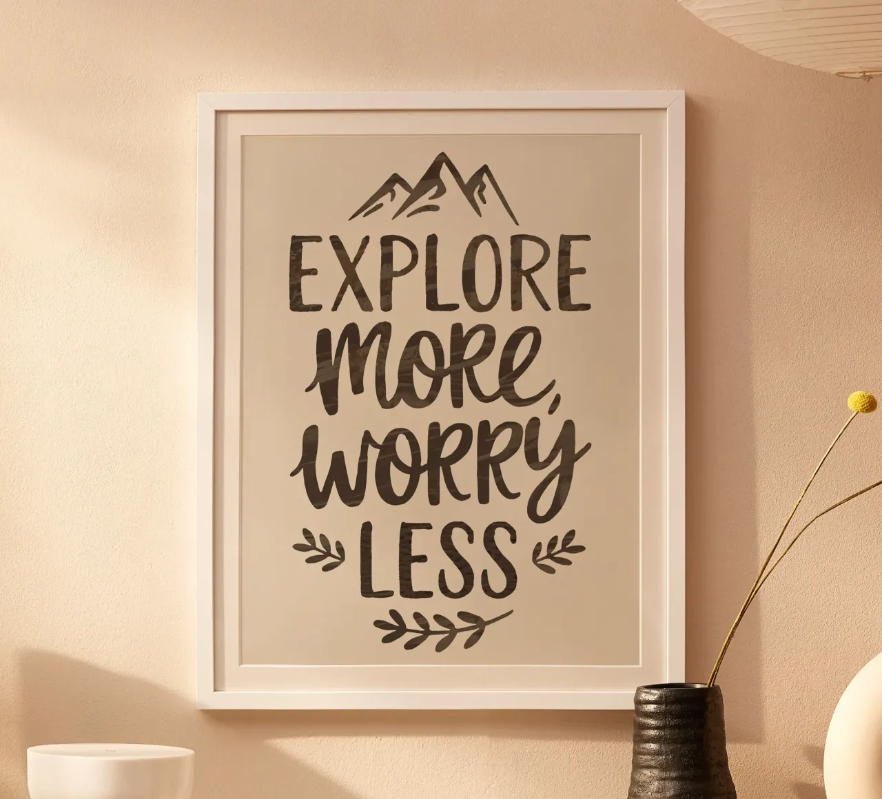 MEER ONTDEKKEN, MINDER ZORGEN poster van logic