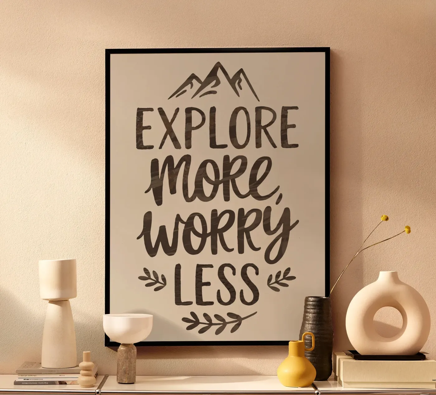 EXPLORE MORE, WORRY LESS poster by logic