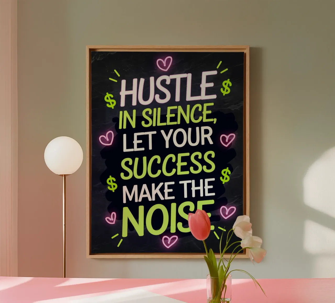HUSTLE IN SILENCE canvas by logic