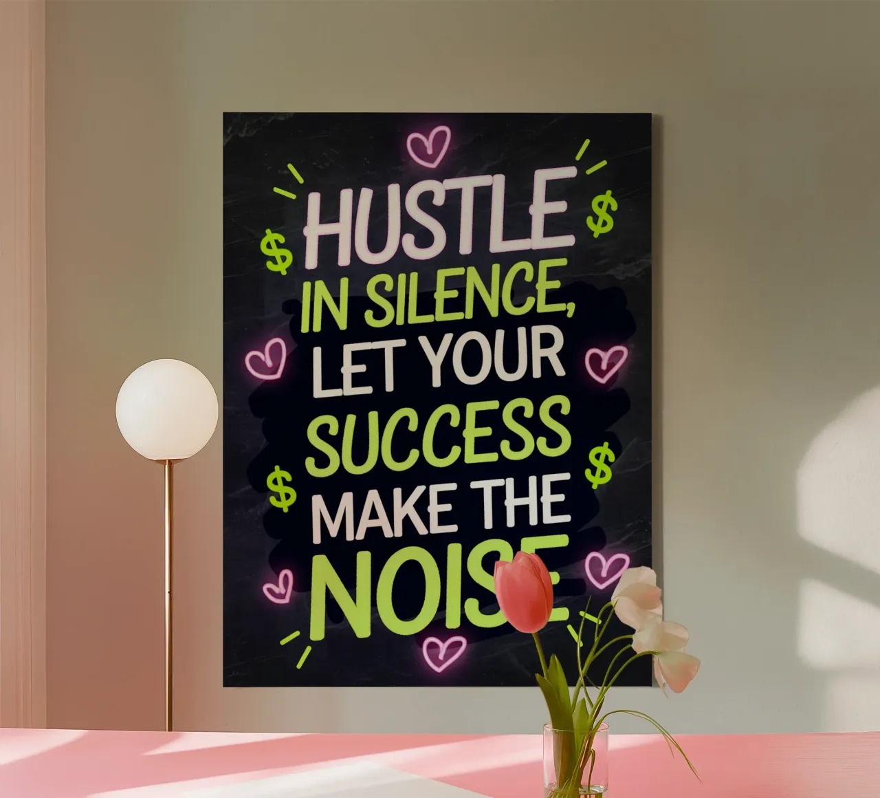 HUSTLE IN SILENCE canvas by logic