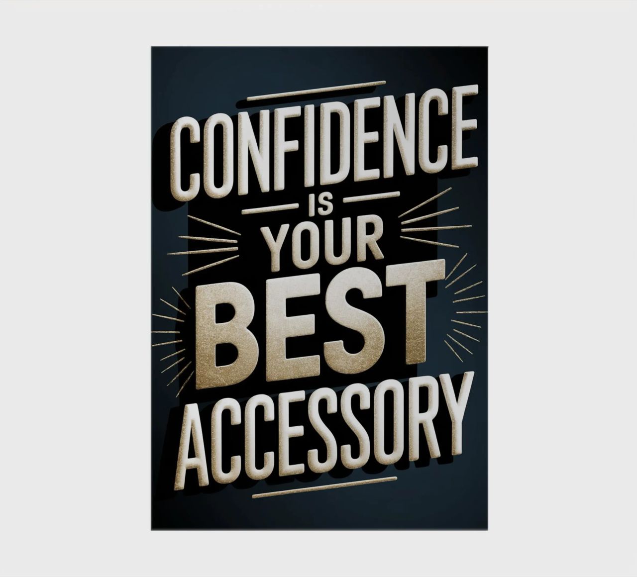 CONFIDENCE IS YOUR BEST ACCESSORY notebook by logic
