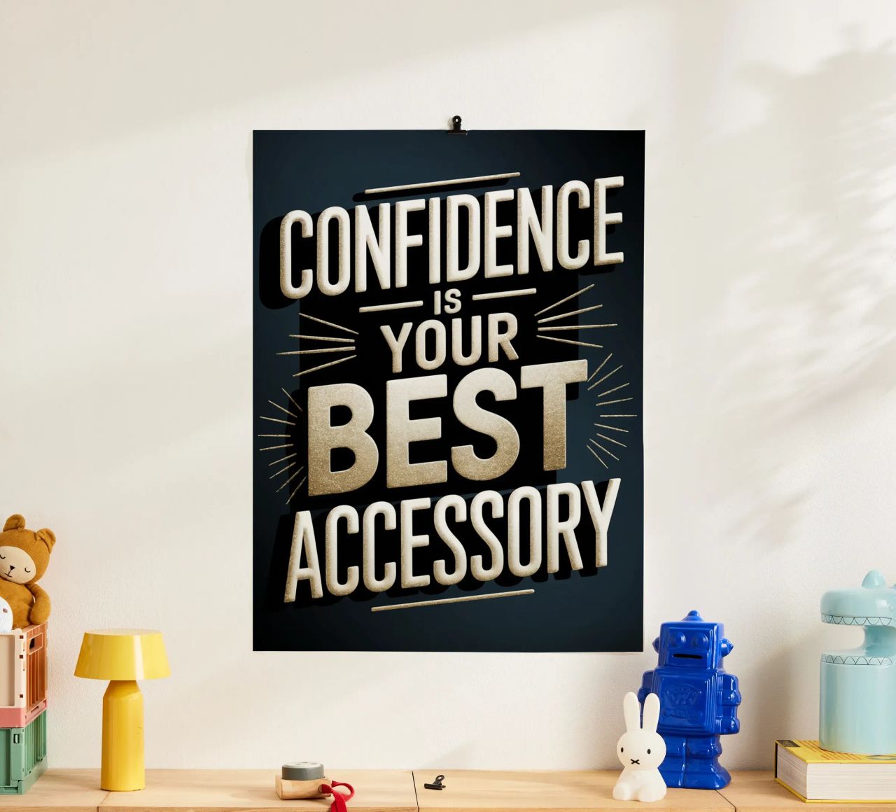 CONFIDENCE IS YOUR BEST ACCESSORY poster by logic