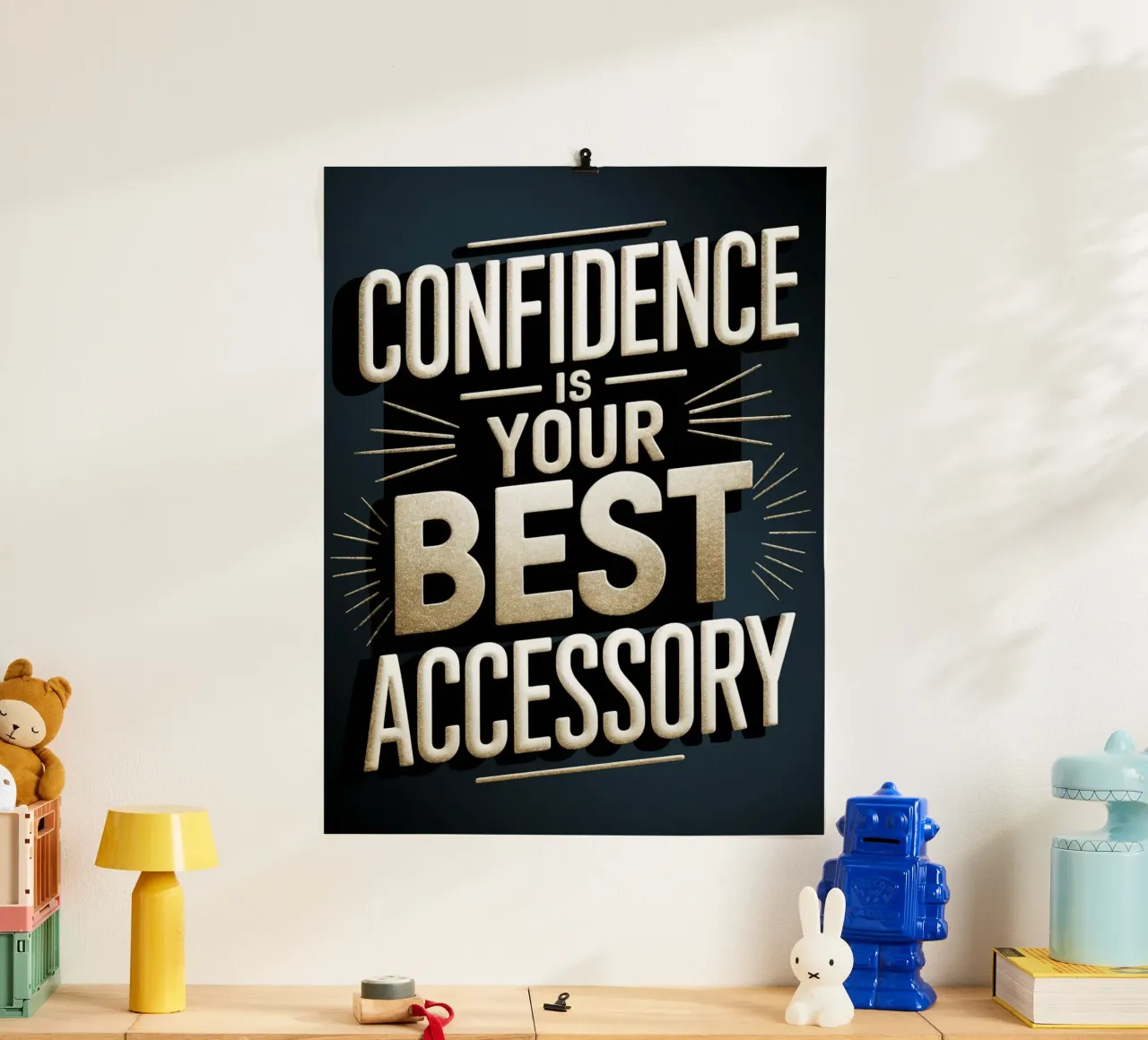 CONFIDENCE IS YOUR BEST ACCESSORY poster by logic