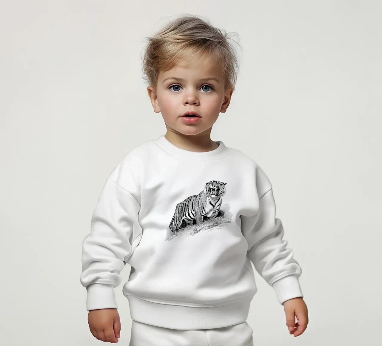 Tiger felpa neonato da apoloprints