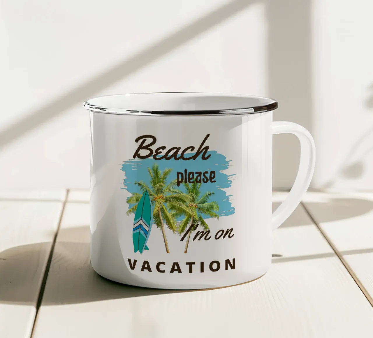 Beach Please enamel mug by yukihana