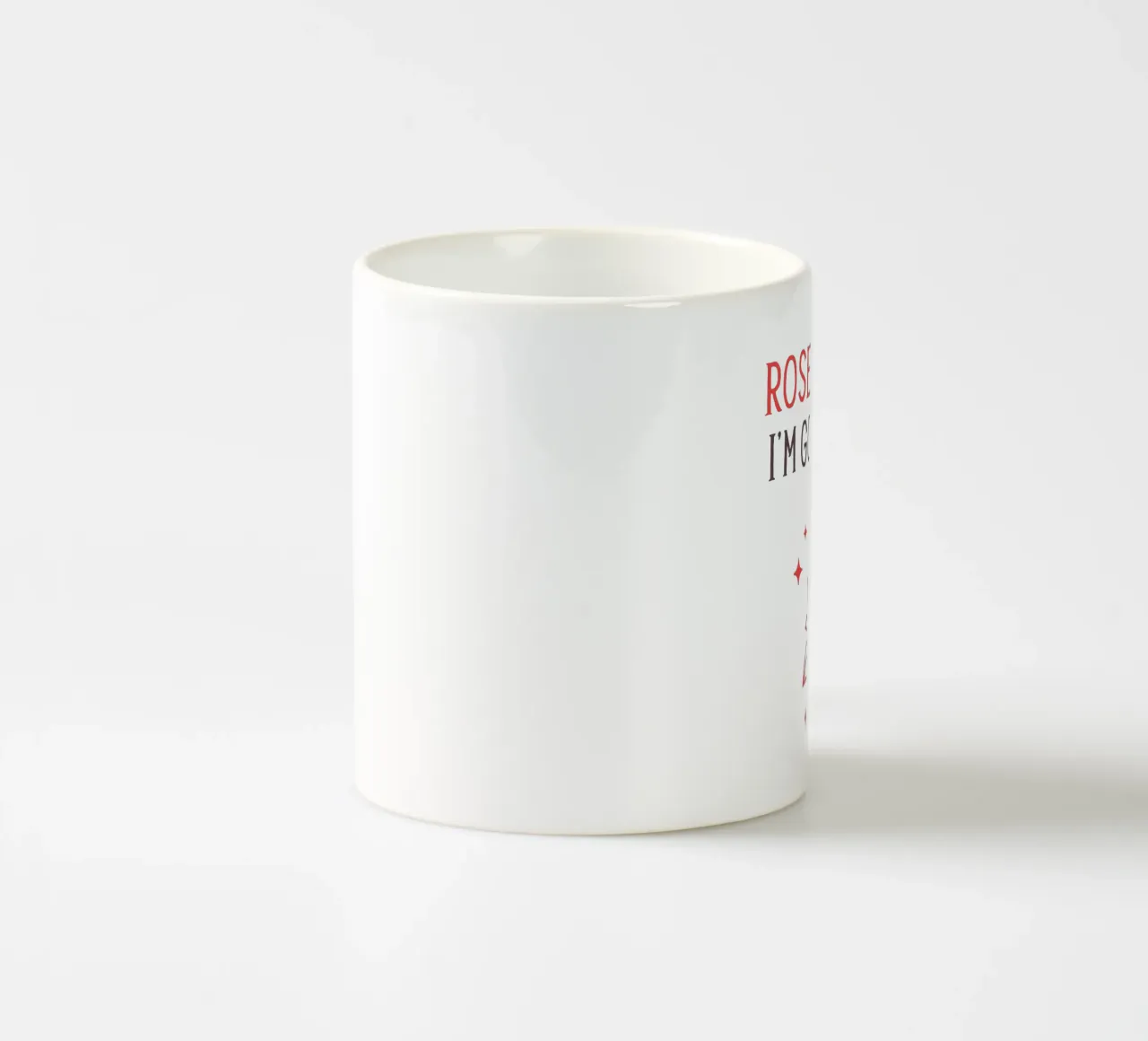 Roses are red i'm going to bed tazza in ceramica da edsonramosart
