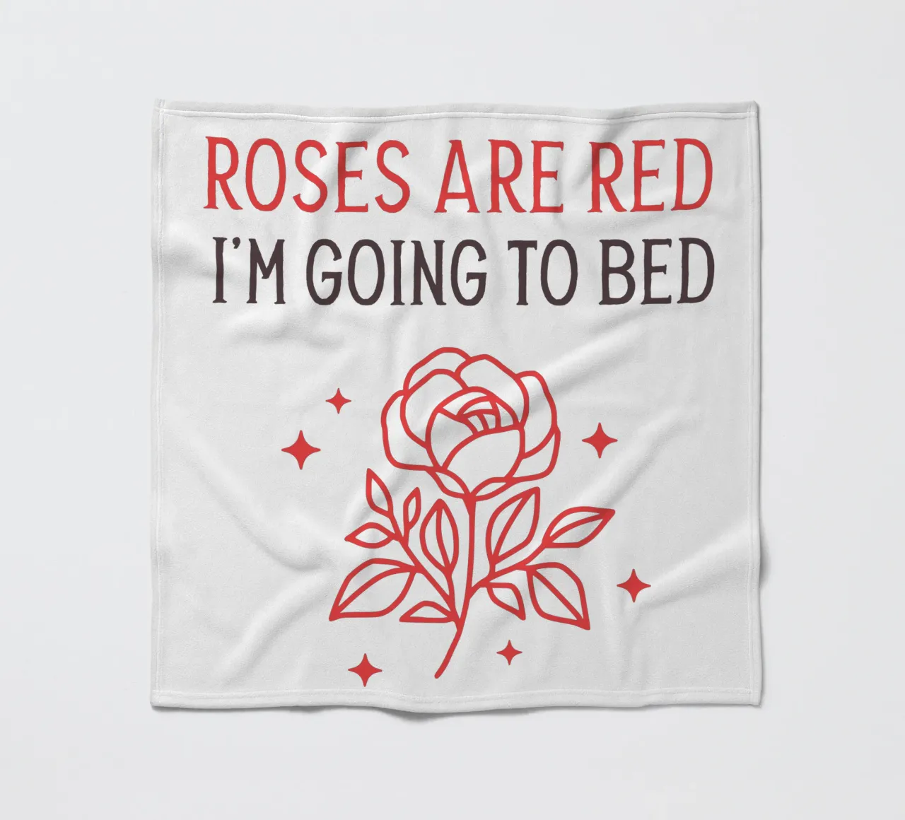 Roses are red i'm going to bed coperta in pile da edsonramosart