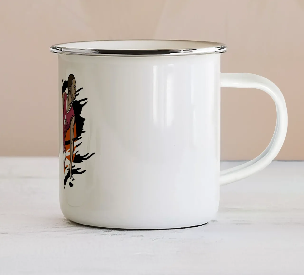 giocatore di basket tazza in smalto da yukihana
