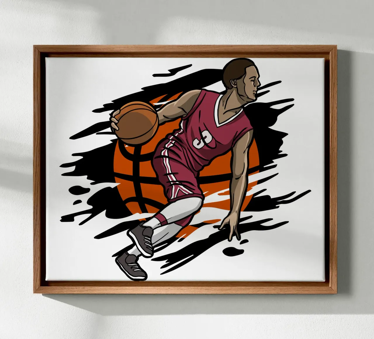 basketbalspeler canvas met Baklijst van yukihana