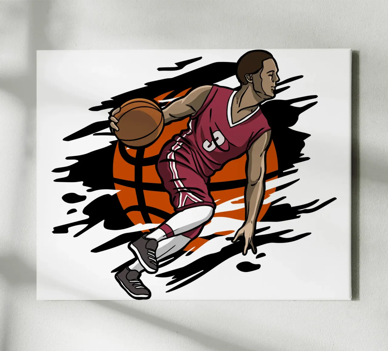 basketbalspeler canvas met Baklijst van yukihana