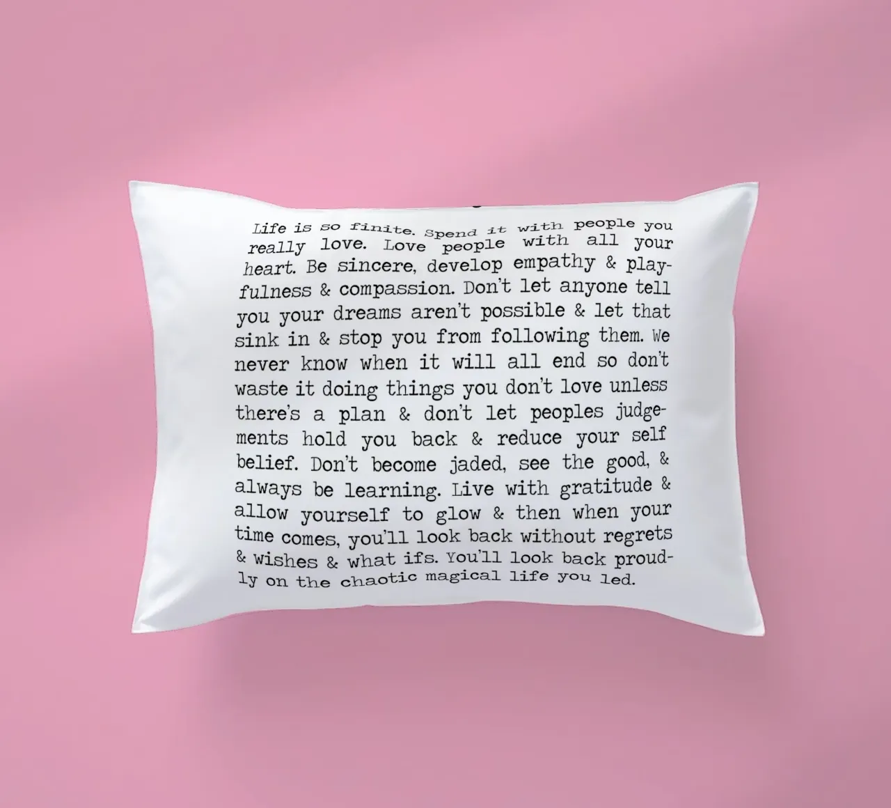 Zero Regrets - A. W. Doys Quote cuscino da Summer Soul Co. - Quotes
