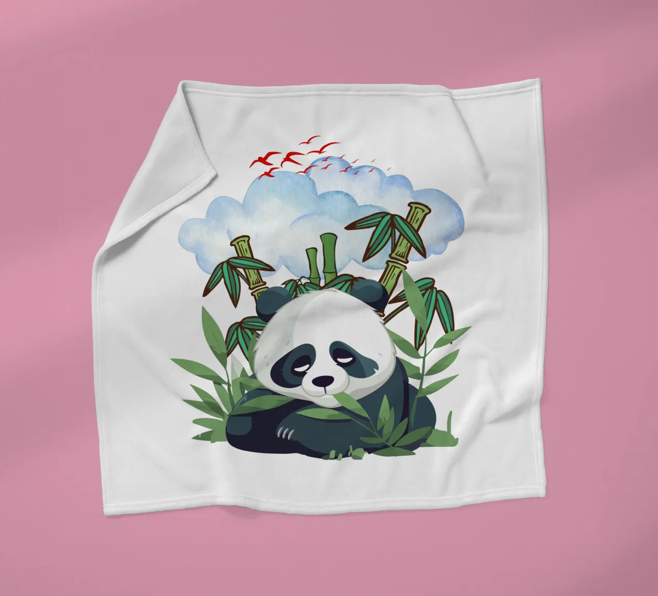 Faule Pandas Fleecedecke von yukihana