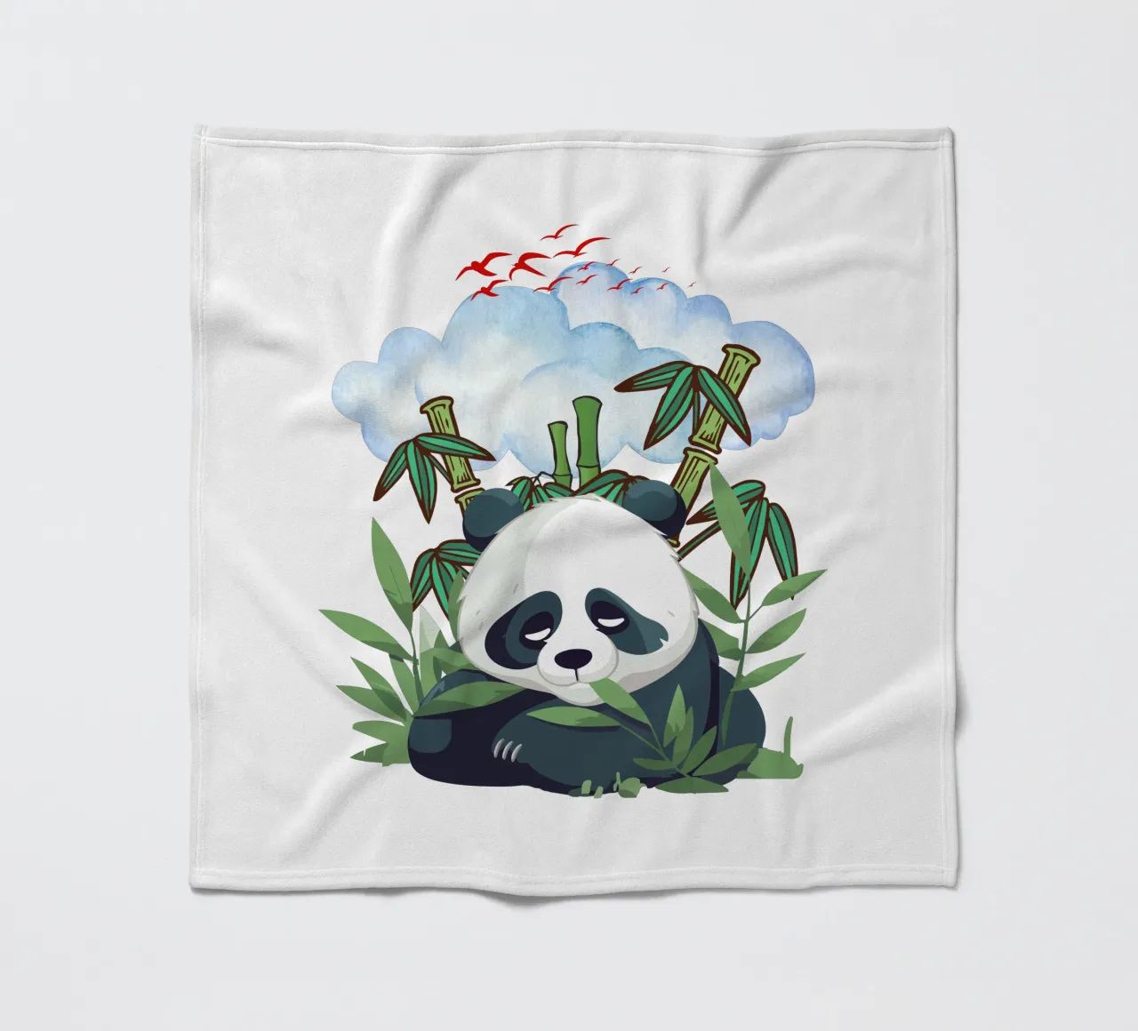 Faule Pandas Fleecedecke von yukihana