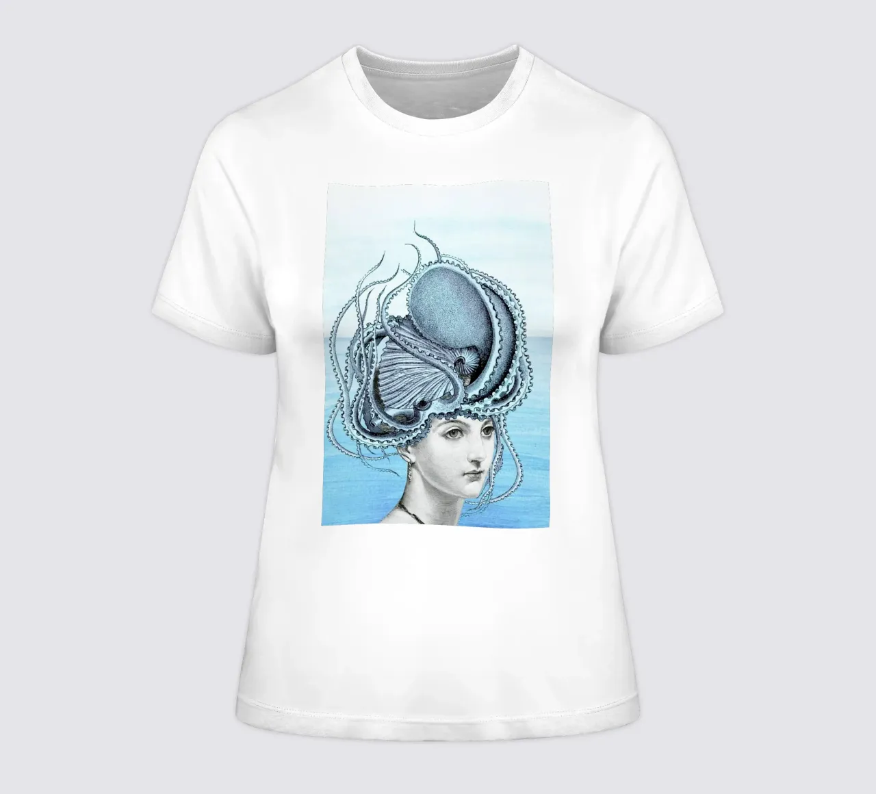 Coming out of the water women's fitted t-shirt by Rococco LA