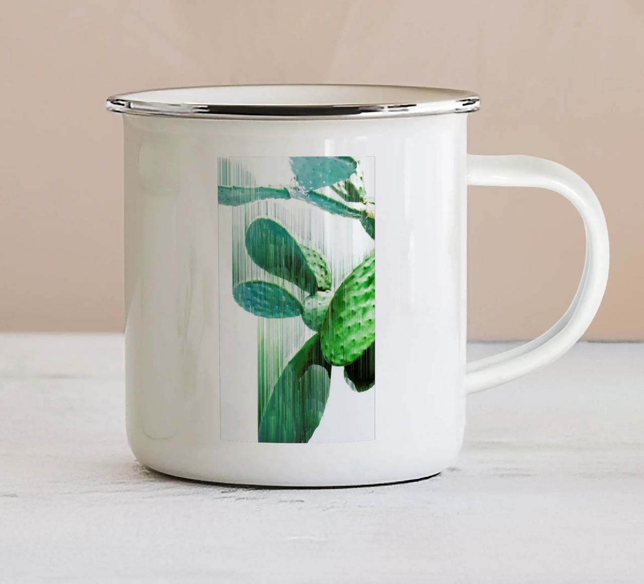 The Speed Of Cactus tazza in smalto da Adam Priester